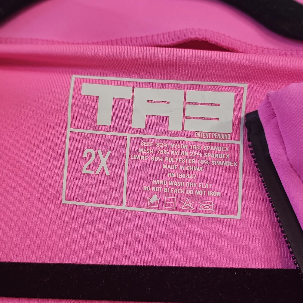 TA3 Sleeveless Surfy Shortie in Bright Pink - Size 2X - Picture 5 of 10